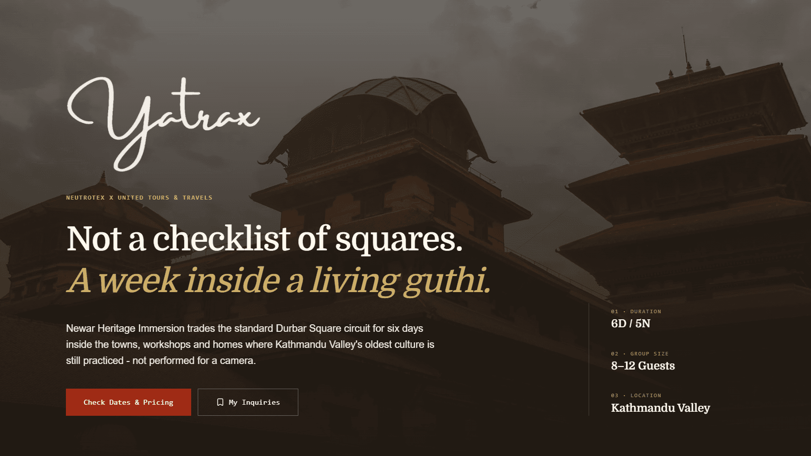 Yatrax cultural immersion travel in Nepal